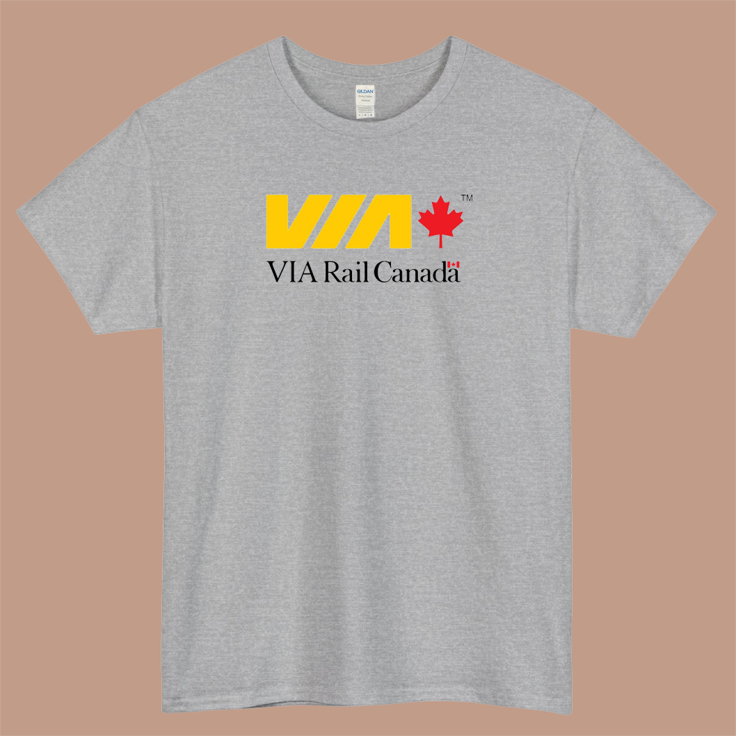 VIA Train Logo Mens Unisex Short Sleeve T-Shirt Size S-3XL