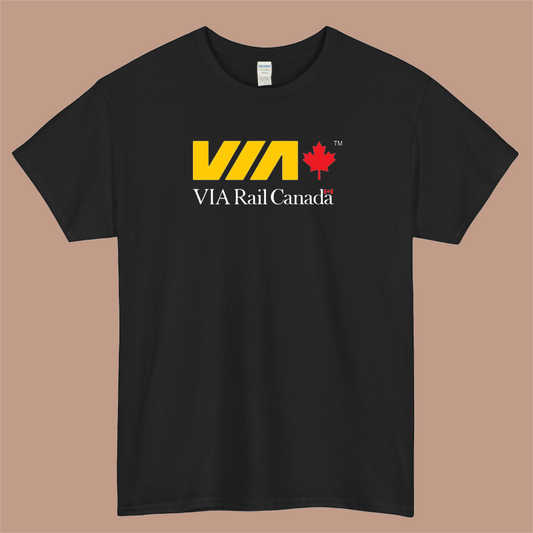 VIA Train Logo Mens Unisex Short Sleeve T-Shirt Size S-3XL