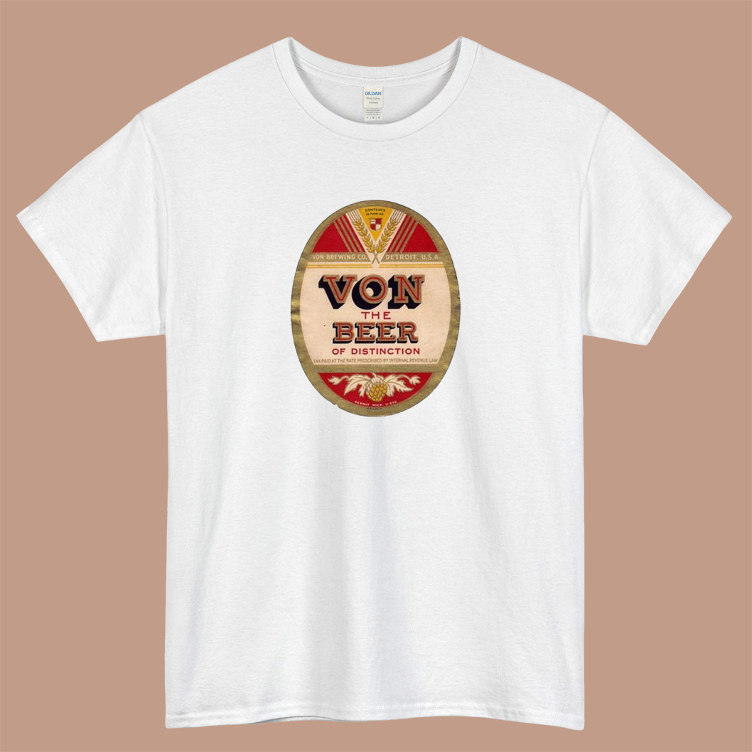 VON The Beer Of Distinction Logo Mens Unisex Short Sleeve T-Shirt Size S-3XL - P