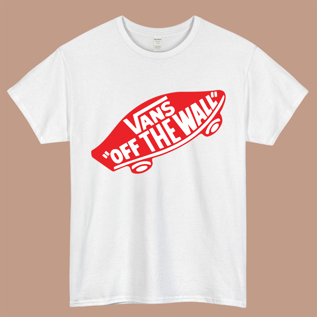Vans Off The Wall Logo Mens Unisex Short Sleeve White T-Shirt Size S-3XL