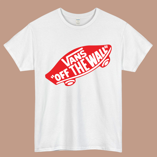 Vans Off The Wall Logo Mens Unisex Short Sleeve White T-Shirt Size S-3XL