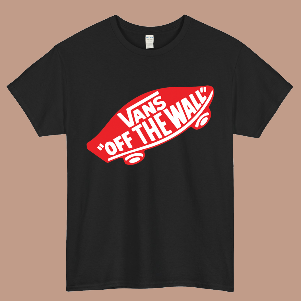 Vans Off The Wall Logo Mens Unisex Short Sleeve Black T-Shirt Size S-3XL