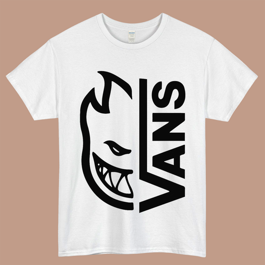 Vans Sneakers Skate Logo Mens Unisex Short Sleeve White T-Shirt Size S-3XL