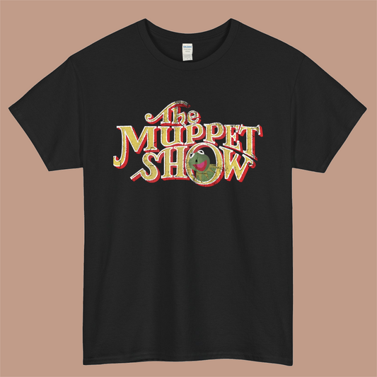 Vintage Muppet Show Logo Mens Unisex Short Sleeve Black T-Shirt Size S-3XL