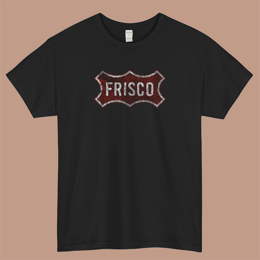 Vintage Worn Out Frisco TX Railroad Logo Mens Unisex Short Sleeve T-Shirt Size S-3XL - P