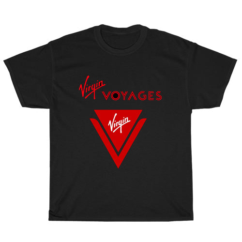 Virgin Voyages Logo Mens Unisex Short Sleeve Black T-Shirt Size S-3XL
