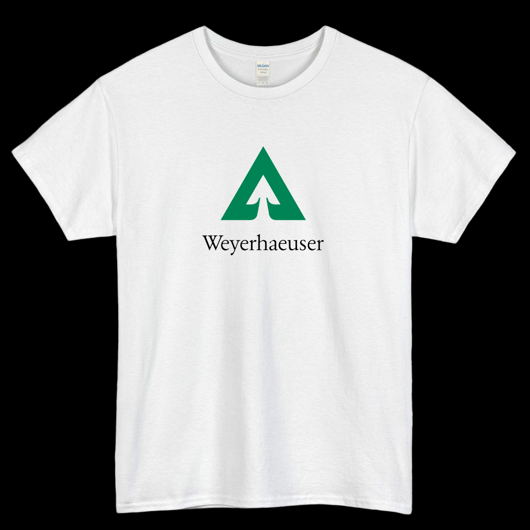 WEYERHAEUSER WOOD TIMBER LOGO short SLEEVE T SHIRT -P