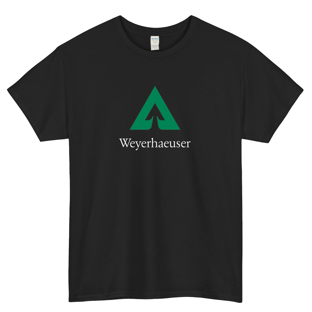 WEYERHAEUSER WOOD TIMBER LOGO short SLEEVE T SHIRT -P