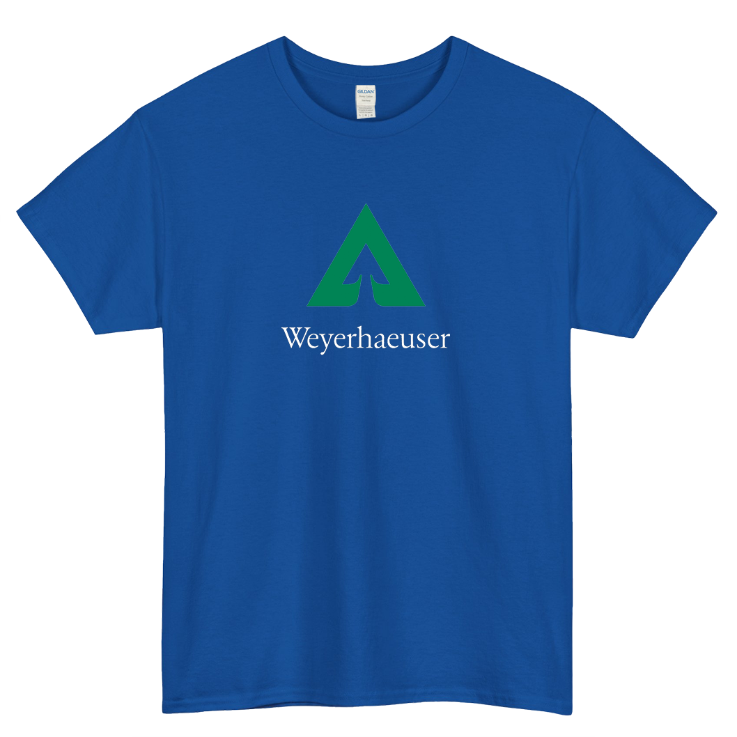 WEYERHAEUSER WOOD TIMBER LOGO short SLEEVE T SHIRT -P