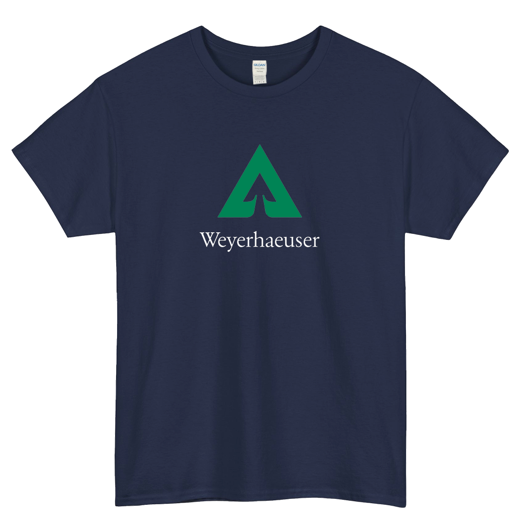 WEYERHAEUSER WOOD TIMBER LOGO short SLEEVE T SHIRT -P
