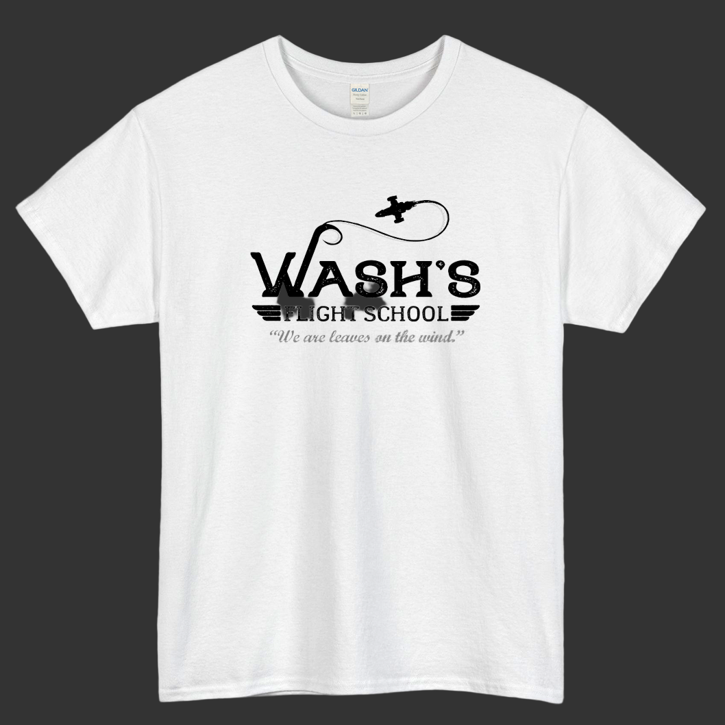 Washs Flight School Logo Mens Unisex Short Sleeve T-Shirt Size S-3XL - P