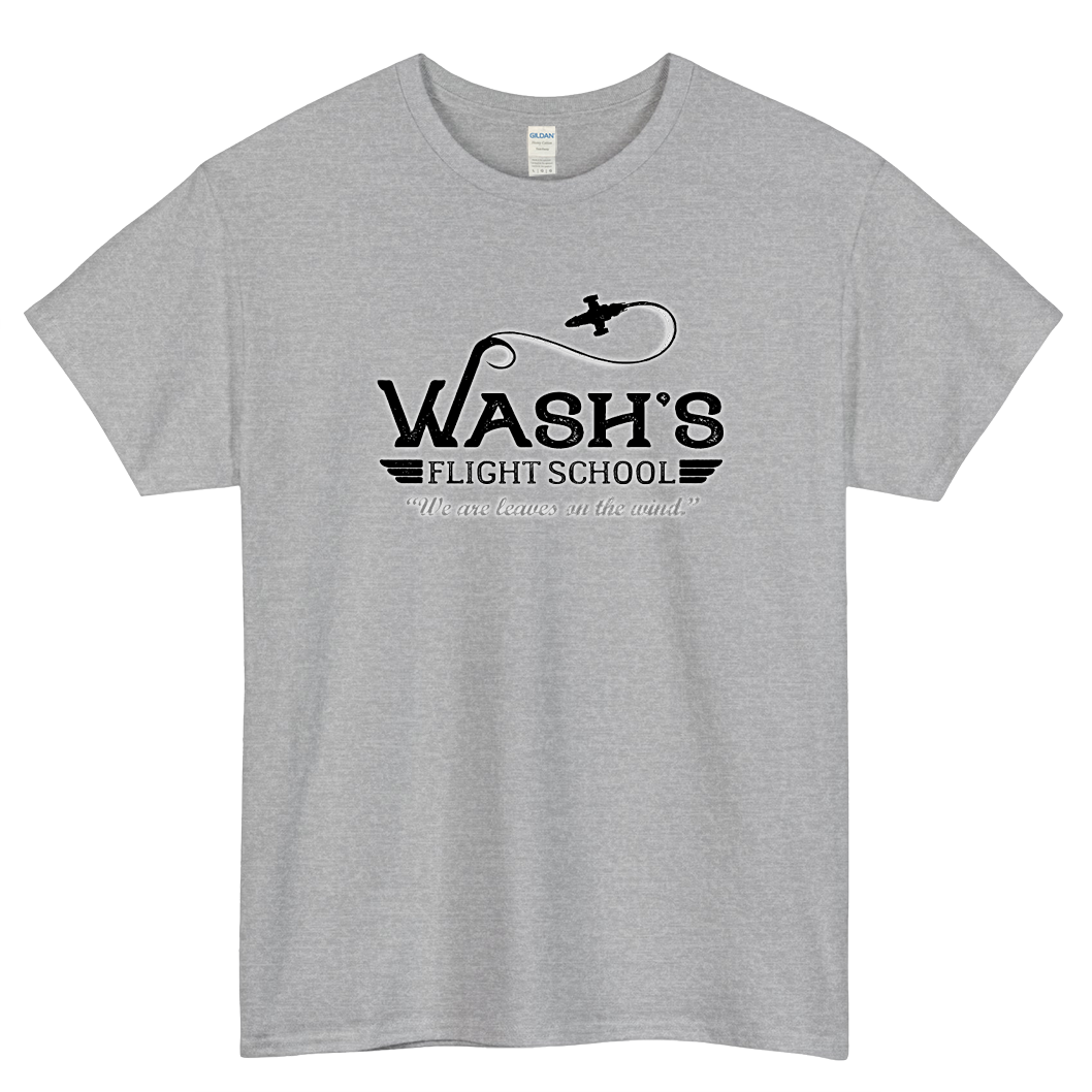 Washs Flight School Logo Mens Unisex Short Sleeve T-Shirt Size S-3XL - P