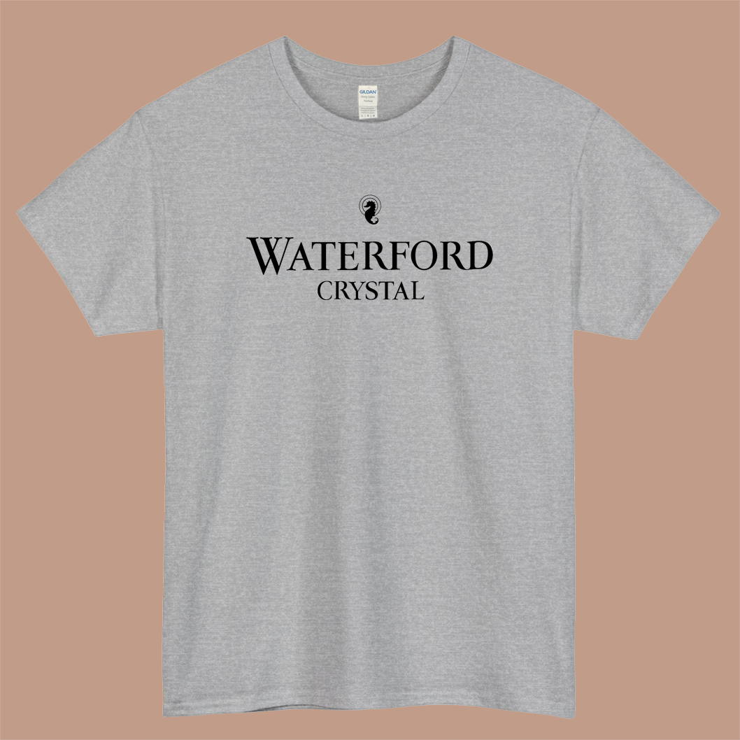 Waterford Crystal Logo Mens Unisex Short Sleeve Gray T-Shirt Size S-3XL
