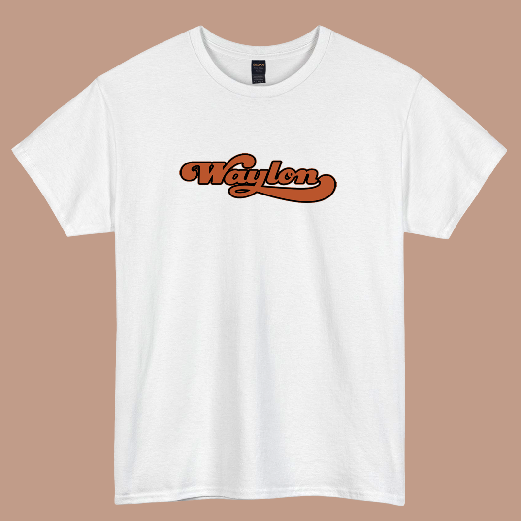 Waylon Jennings Logo  SHORT SLEEVE T SHIRT S-3XL -P