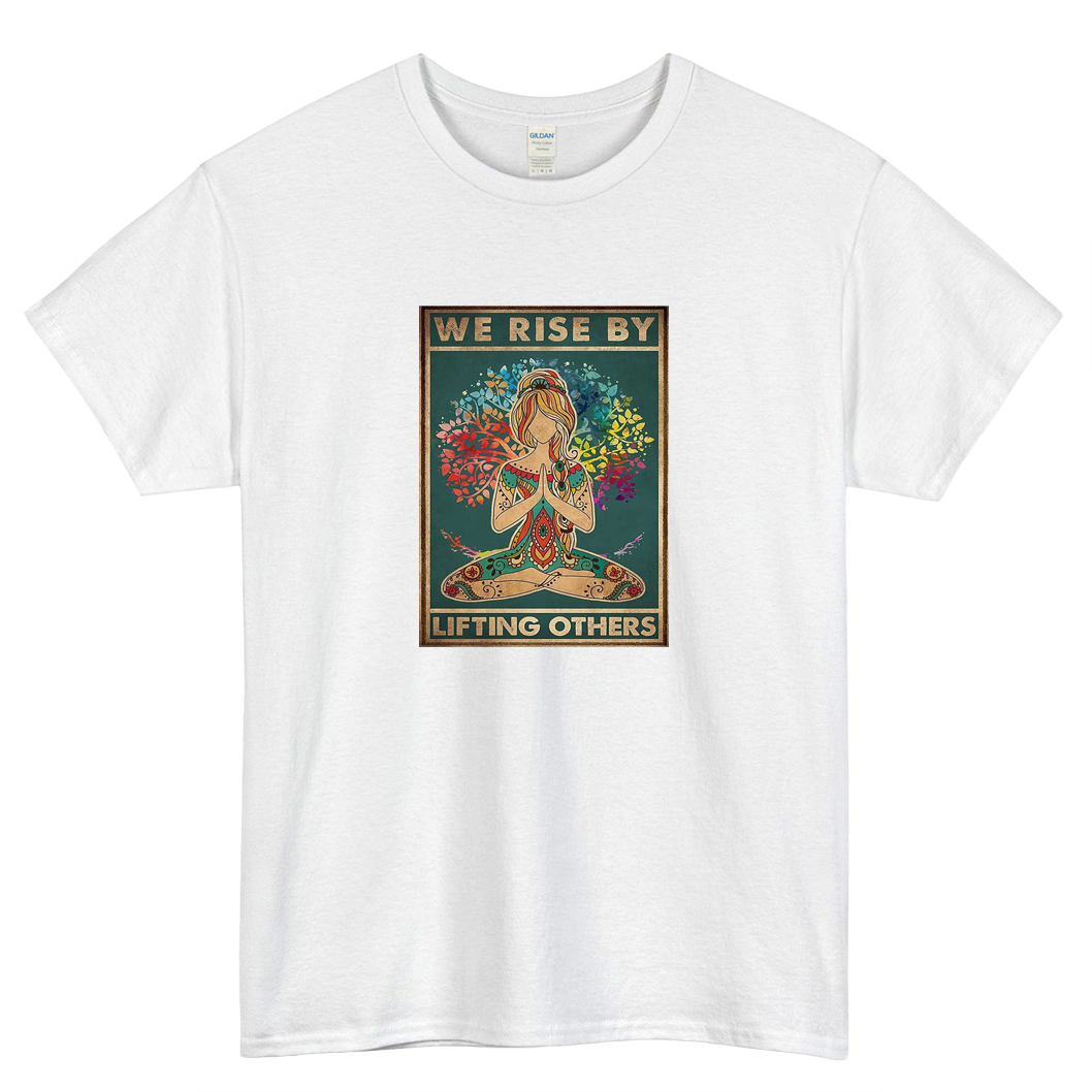 We Rise By Lifting Others Yoga Lover LOGO short sleeve men's t shirt S-3XL