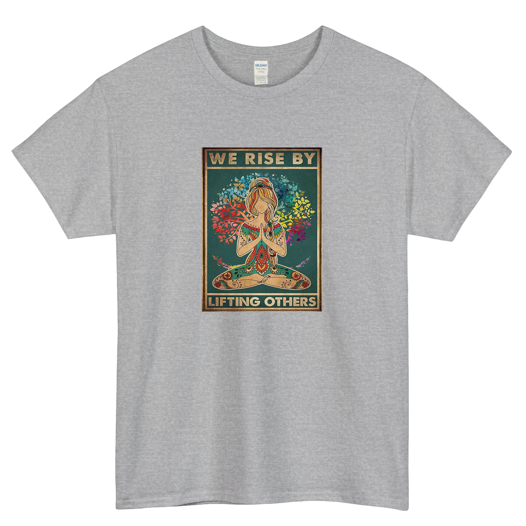 We Rise By Lifting Others Yoga Lover 1logo short sleeve men's t shirt S-3XL