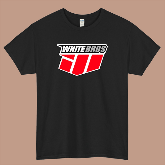 White Bros Performance Exhaust Logo Mens Unisex Short Sleeve Black T-Shirt Size S-3XL