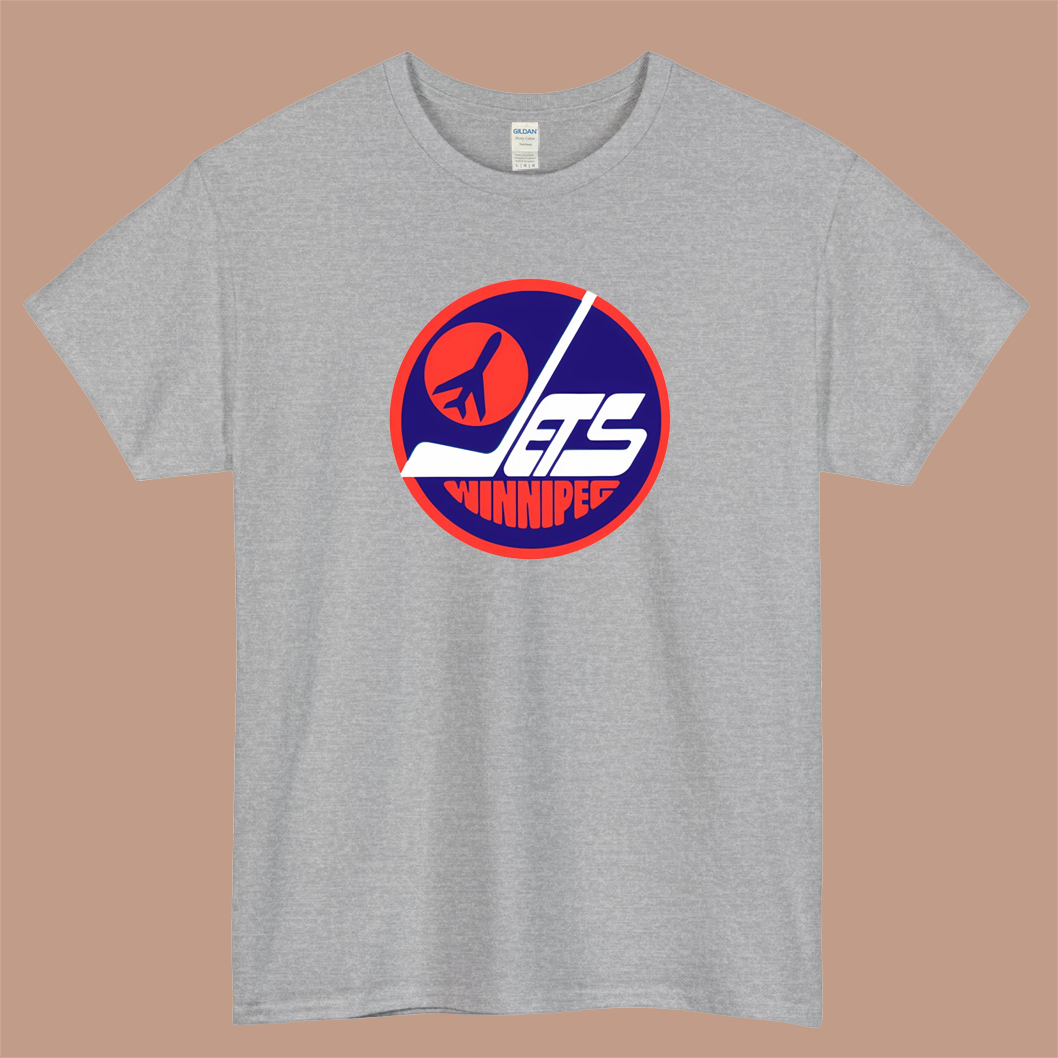 Winnipeg Jets Logo Mens Unisex Short Sleeve T-Shirt Size S-3XL - P