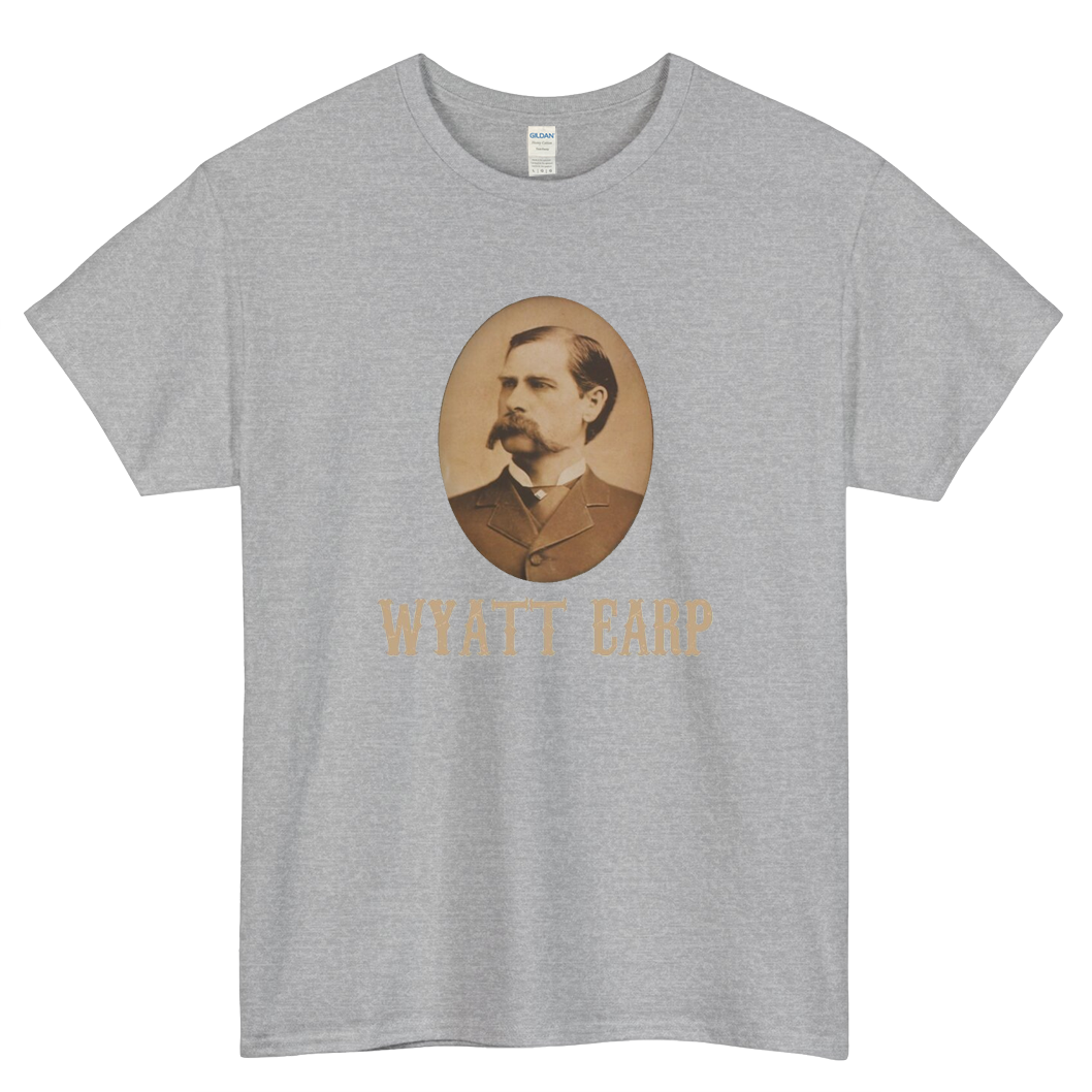 Wyatt Earp Portrait Logo Mens Unisex Short Sleeve T-Shirt Size S-3XL - P