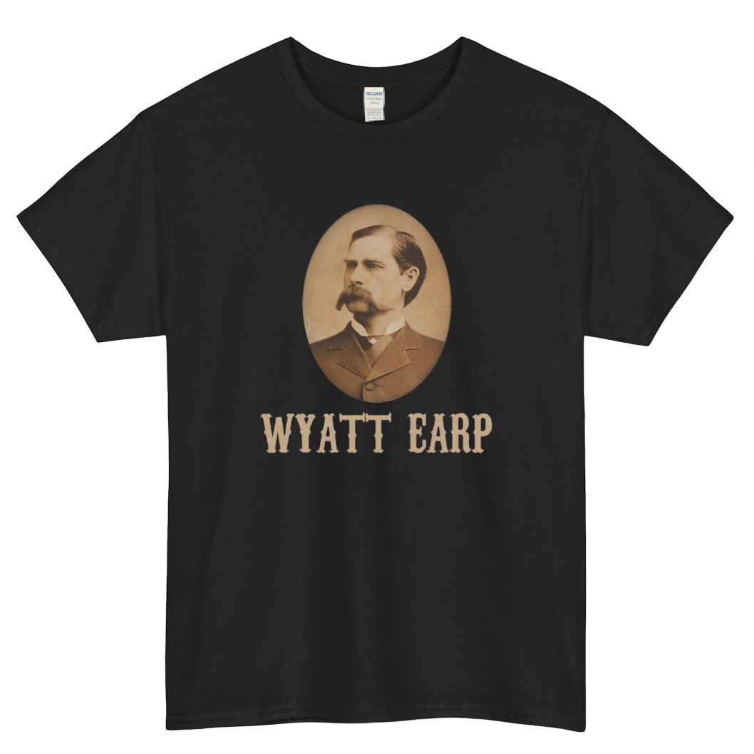 Wyatt Earp Portrait Logo Mens Unisex Short Sleeve T-Shirt Size S-3XL - P