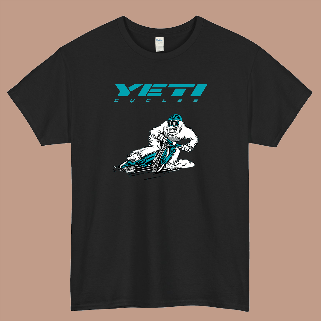 YETI Terrapin Bicycles Logo Mens Unisex Short Sleeve Black T-Shirt Size S-3XL