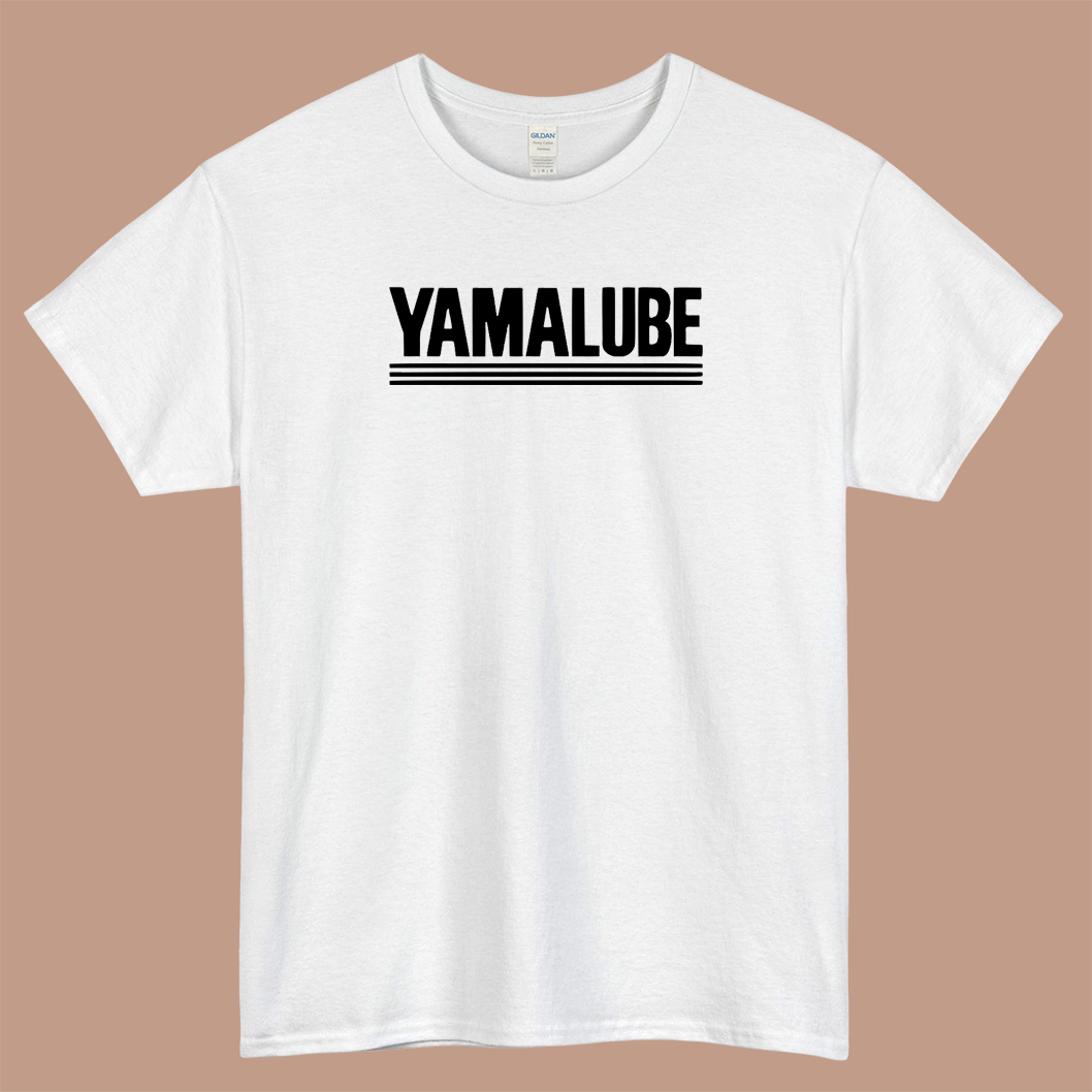 Yamalube Logo Mens Unisex Short Sleeve White T-Shirt Size S-3XL