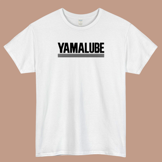Yamalube Logo Mens Unisex Short Sleeve White T-Shirt Size S-3XL
