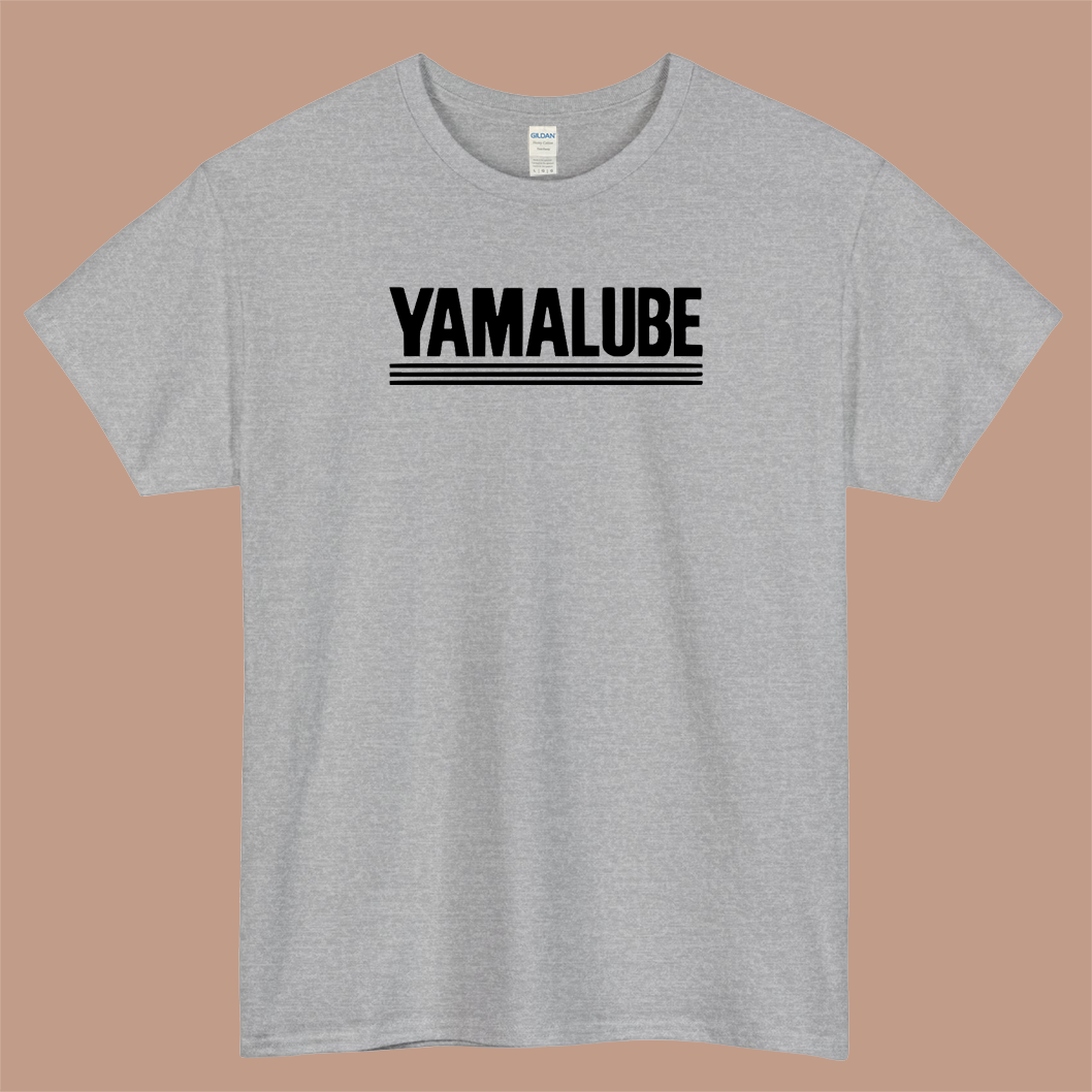 Yamalube Logo Mens Unisex Short Sleeve Gray T-Shirt Size S-3XL