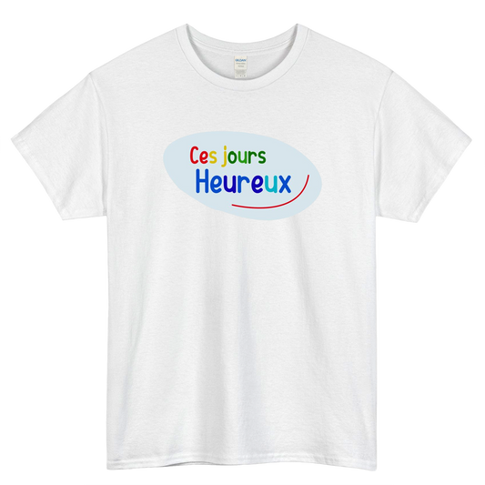 ces jours heureux Logo Mens Unisex Short Sleeve T-Shirt Size S-3XL - P