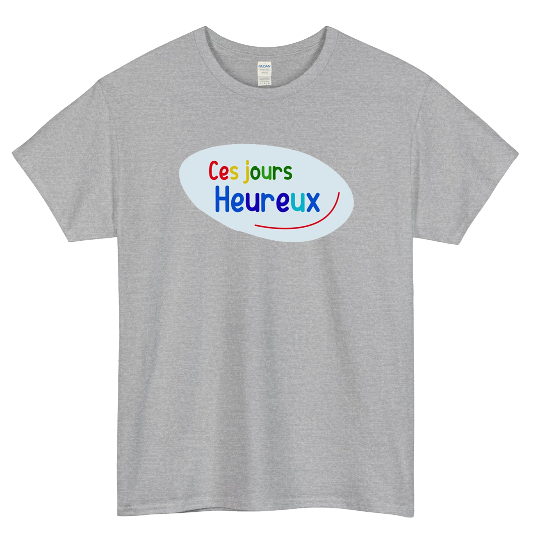 ces jours heureux Logo Mens Unisex Short Sleeve T-Shirt Size S-3XL - P