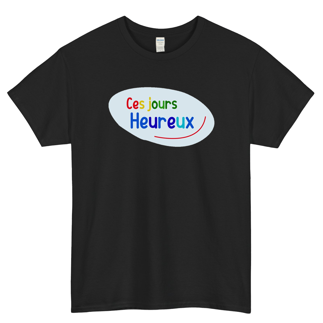 ces jours heureux Logo Mens Unisex Short Sleeve T-Shirt Size S-3XL - P