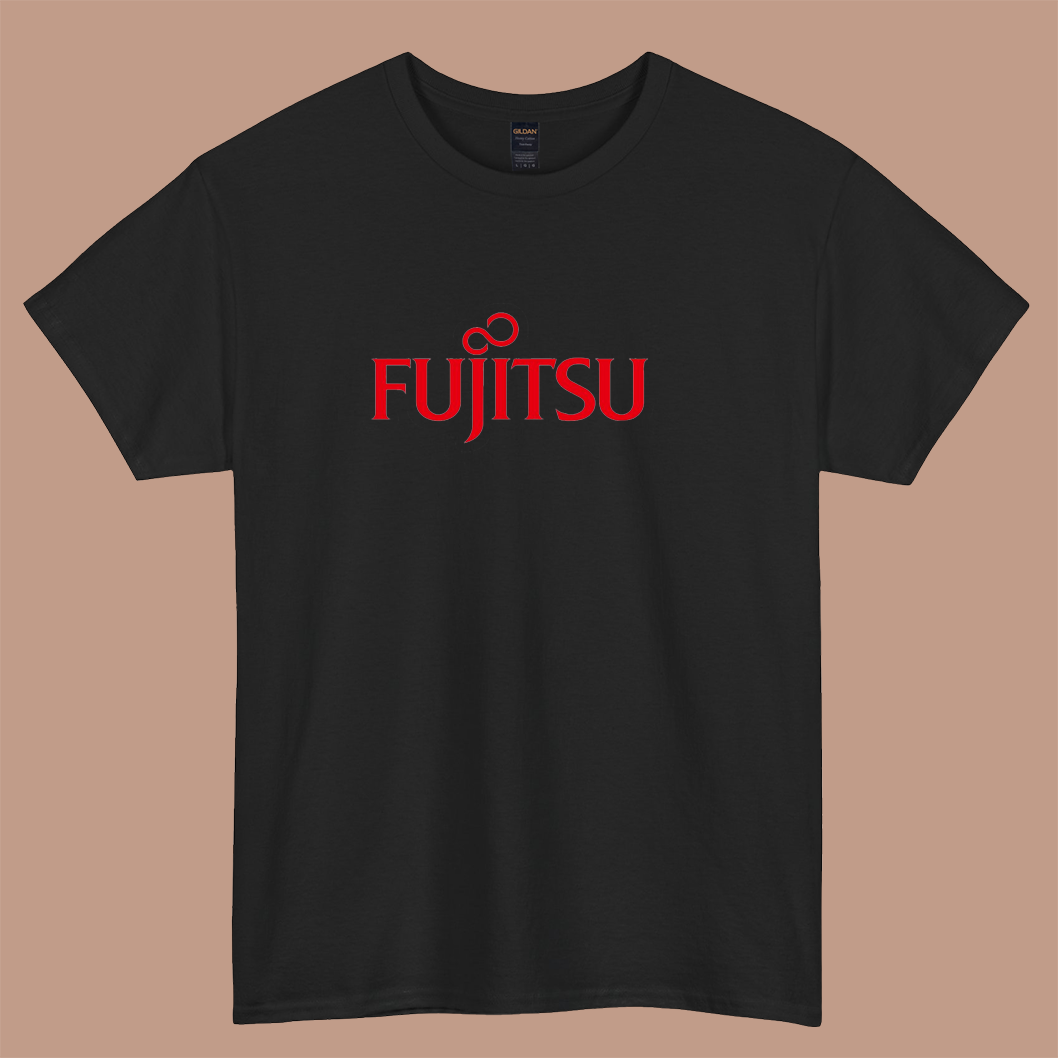fujitsu logo short sleeve t shirt S-3XL -P