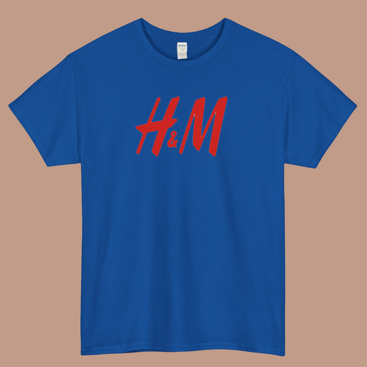 h & m logo short sleeve men's t shirt S-3XL