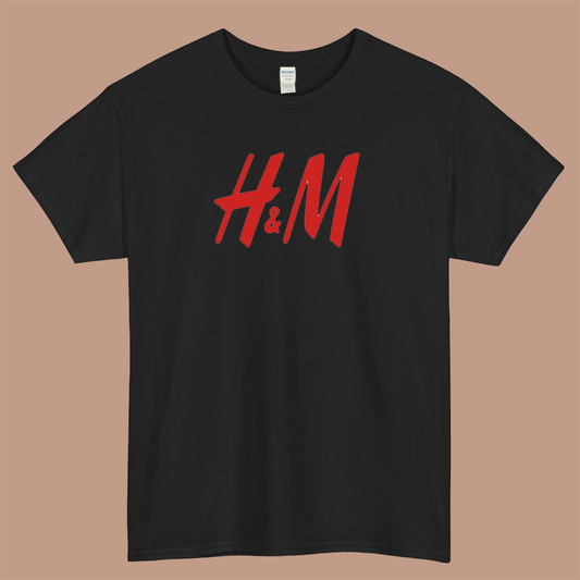h & m logo short sleeve men's t shirt S-3XL