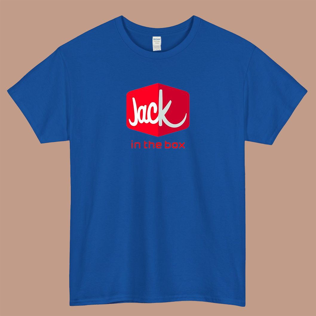 jack in the box short sleeve logo men's t shirt SIZE S-3XL