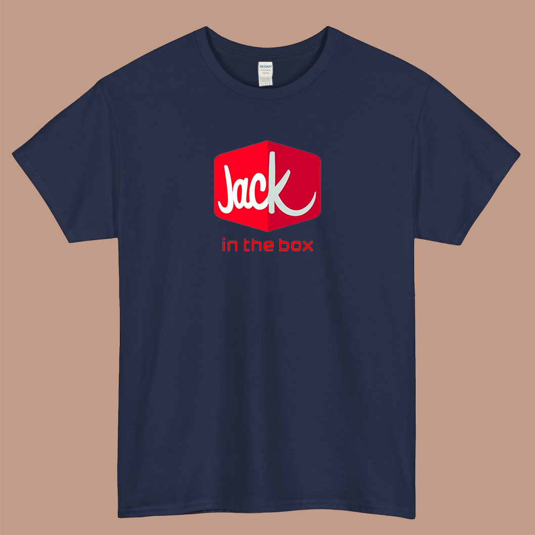 jack in the box short sleeve logo men's t shirt SIZE S-3XL