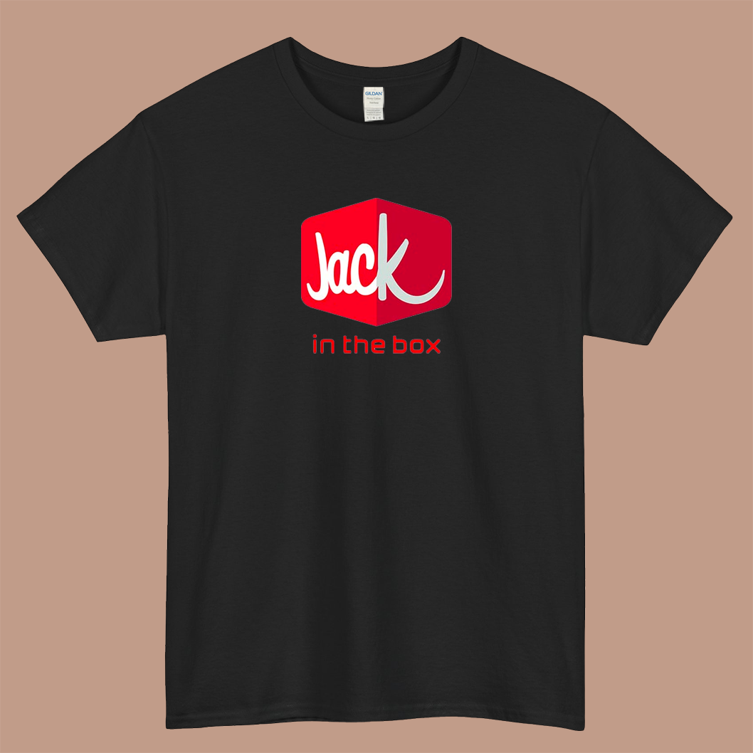 jack in the box short sleeve logo men's t shirt SIZE S-3XL