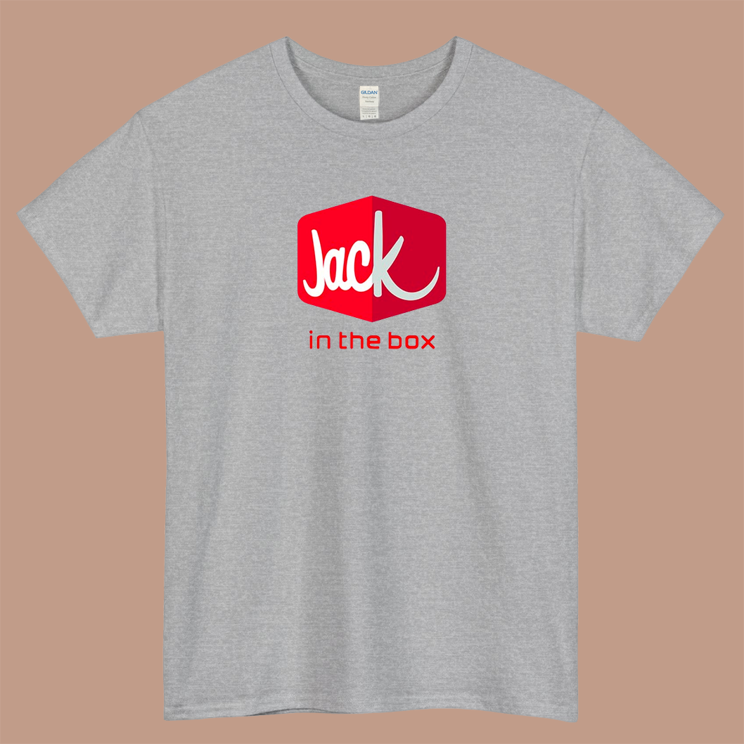 jack in the box short sleeve logo men's t shirt SIZE S-3XL
