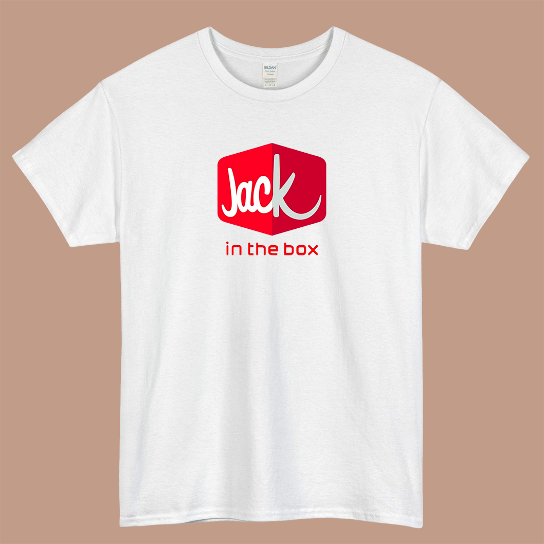 jack in the box short sleeve logo men's t shirt SIZE S-3XL