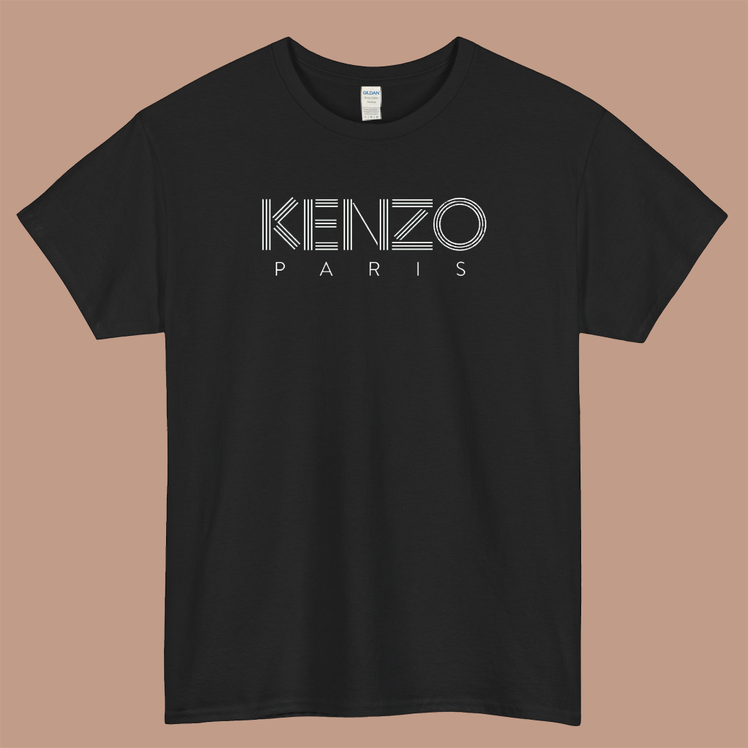 kenzo paris  3 logo short sleeve men's t shirt S-3XL