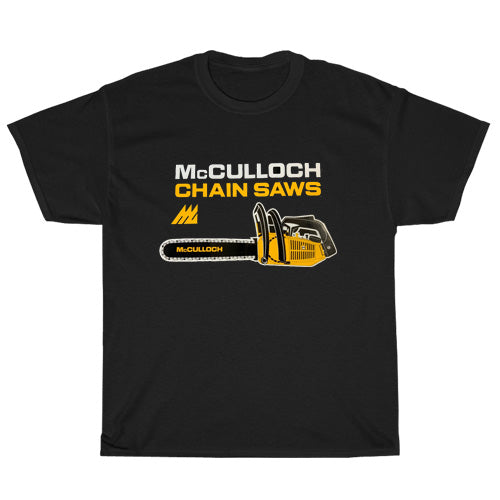 mcculloch chainsaw logo Mens Unisex Short Sleeve Black T-Shirt Size S-3XL