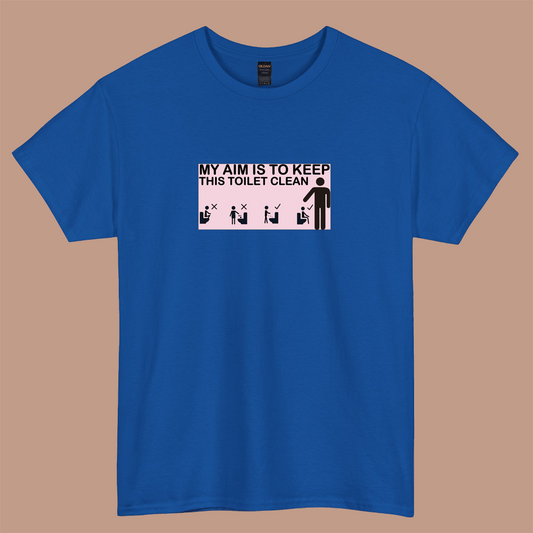 my aim is to keep this toilet clean logo short sleeve t shirt S-3XL-P