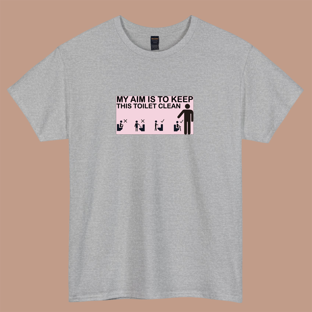 my aim is to keep this toilet clean logo short sleeve t shirt S-3XL-P